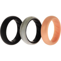 Silicone Wedding BR Solid Ring Set - Marble by ROQ for Women - 3 x 5 mm Ring