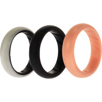 Silicone Wedding BR Solid Ring Set - Marble by ROQ for Women - 3 x 7 mm Ring