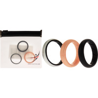 Silicone Wedding BR Solid Ring Set - Marble by ROQ for Women - 3 x 8 mm Ring