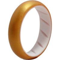Silicone Wedding BR Solid Ring - White-Gold by ROQ for Women - 7 mm Ring