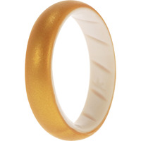 Silicone Wedding BR Solid Ring - White-Gold by ROQ for Women - 10 mm Ring