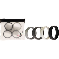 Silicone Wedding BR 8mm Edge Ring Set - Basic-Marble by ROQ for Men - 4 x 15 mm Ring