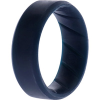 Silicone Wedding BR 8mm Edge Ring - Basic-Blue by ROQ for Men - 10 mm Ring