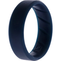 Silicone Wedding BR 8mm Edge Ring - Basic-Blue by ROQ for Men - 13 mm Ring