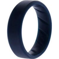 Silicone Wedding BR 8mm Edge Ring - Basic-Blue by ROQ for Men - 14 mm Ring