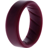 Silicone Wedding BR Step Ring Set - Basic-Bordo by ROQ for Men - 7 mm Ring
