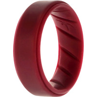 Silicone Wedding BR Step Ring Set - Basic-Bordo by ROQ for Men - 8 mm Ring