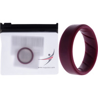 Silicone Wedding BR Step Ring Set - Basic-Bordo by ROQ for Men - 9 mm Ring