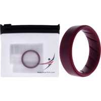 Silicone Wedding BR Step Ring Set - Basic-Bordo by ROQ for Men - 12 mm Ring