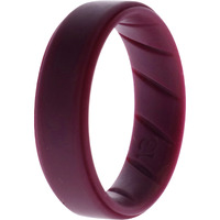 Silicone Wedding BR Step Ring Set - Basic-Bordo by ROQ for Men - 13 mm Ring