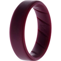 Silicone Wedding BR Step Ring Set - Basic-Bordo by ROQ for Men - 14 mm Ring