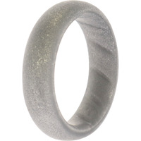 Silicone Wedding BR Solid Ring - Basic-Silver by ROQ for Women - 6 mm Ring