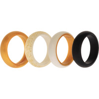 Silicone Wedding 2Layer Ring Set - Gold by ROQ for Women - 4 x 5 mm Ring