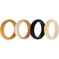 Silicone Wedding 2Layer Ring Set - Gold by ROQ for Women - 4 x 6 mm Ring