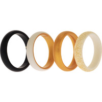 Silicone Wedding 2Layer Ring Set - Gold by ROQ for Women - 4 x 11 mm Ring