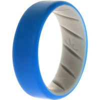 Silicone Wedding BR 8mm Edge Ring - Grey-Blue by ROQ for Men - 9 mm Ring