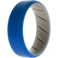 Silicone Wedding BR 8mm Edge Ring - Grey-Blue by ROQ for Men - 11 mm Ring