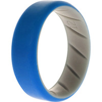 Silicone Wedding BR 8mm Edge Ring - Grey-Blue by ROQ for Men - 12 mm Ring