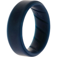 Silicone Wedding BR Step Ring - Basic-Blue by ROQ for Men - 8 mm Ring