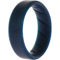 Silicone Wedding BR Step Ring - Basic-Blue by ROQ for Men - 11 mm Ring