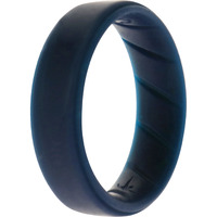 Silicone Wedding BR Step Ring - Basic-Blue by ROQ for Men - 13 mm Ring