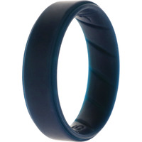 Silicone Wedding BR Step Ring - Basic-Blue by ROQ for Men - 16 mm Ring