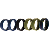 Silicone Wedding BR 8mm Ring Set - Basic-Olive by ROQ for Men - 6 x 10 mm Ring