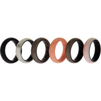 Silicone Wedding BR Solid Ring Set - Marble by ROQ for Women - 6 x 4 mm Ring