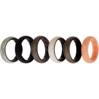 Silicone Wedding BR Solid Ring Set - Marble by ROQ for Women - 6 x 5 mm Ring