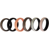 Silicone Wedding BR Solid Ring Set - Marble by ROQ for Women - 6 x 8 mm Ring