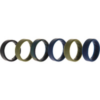 Silicone Wedding BR 8mm Ring Set - Basic-Olive by ROQ for Men - 6 x 16 mm Ring