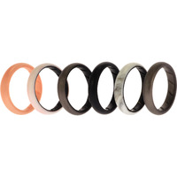 Silicone Wedding BR Solid Ring Set - Marble by ROQ for Women - 6 x 11 mm Ring