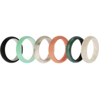 Silicone Wedding BR Solid Ring Set - Aque by ROQ for Women - 6 x 6 mm Ring