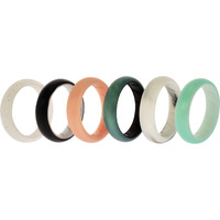 Silicone Wedding BR Solid Ring Set - Aque by ROQ for Women - 6 x 7 mm Ring