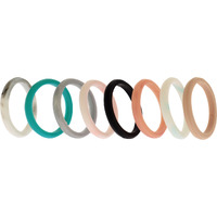 Silicone Wedding Stackble Point Ring Set - Marble by ROQ for Women - 8 x 7 mm Ring