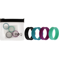 Silicone Wedding Flower Ring Set - MultiColor by ROQ for Women - 4 x 9 mm Ring