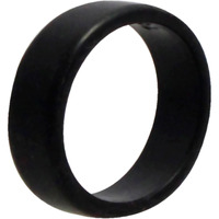 Silicone Wedding 2Layer Beveled 8mm Ring - Black by ROQ for Men - 16 mm Ring