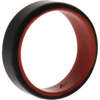 Silicone Wedding 2Layer Beveled 8mm Ring - Red-Black by ROQ for Men - 13 mm Ring