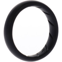 Silicone Wedding Ring - Dome Solid BR Comfort Fit - Basic-Black by ROQ for Women - 10 mm Ring