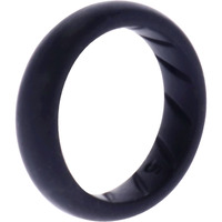 Silicone Wedding Ring - Dome Solid BR Comfort Fit - Basic-Black by ROQ for Women - 5 mm Ring