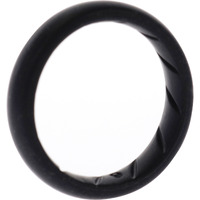Silicone Wedding Ring - Dome Solid BR Comfort Fit - Basic-Black by ROQ for Women - 9 mm Ring