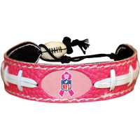 NFL Bracelet Breast Cancer Awareness Ribbon Pink Football CO