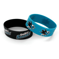 San Jose Sharks Bracelets - 2 Pack Wide - Special Order