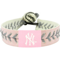 New York Yankees Bracelet Baseball Pink Silver Thread CO