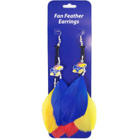 Kansas Jayhawks Team Color Feather Earrings CO