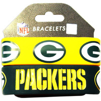 Green Bay Packers Bracelets 2 Pack Wide