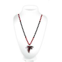 Atlanta Falcons Beads with Medallion Mardi Gras Style