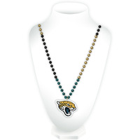 Jacksonville Jaguars Mardi Gras Beads with Medallion