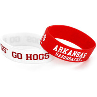 Arkansas Razorbacks Bracelets 2 Pack Wide - Special Order