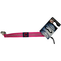 Cleveland Indians Bracelet Classic Baseball Pink C Logo Silver Thread CO